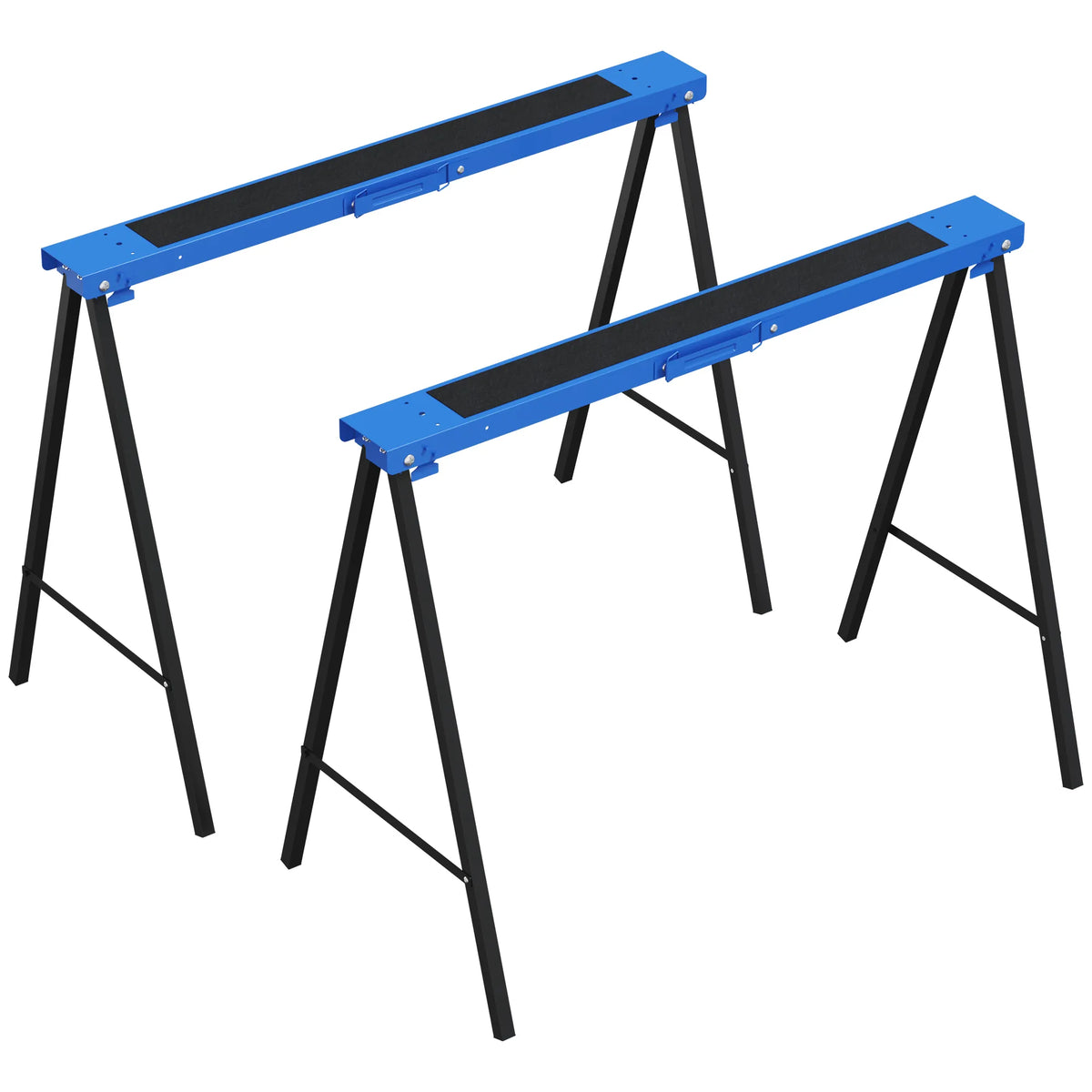 Darbo atramų komplektas, 2 vnt., iki 250 kg, metalinės, mėlynos