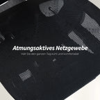 Darbo kėdė ergonomiška su atrama kojoms iki 120 kg, juoda