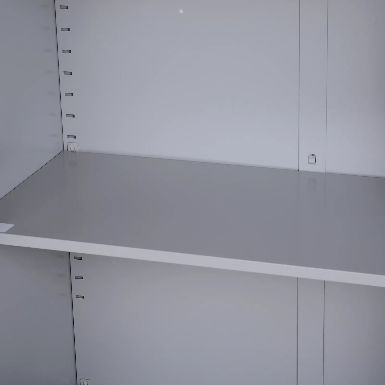 Daugiafunkcė metalinė spintelė su reguliuojama lentyna ir užraktu, pilka