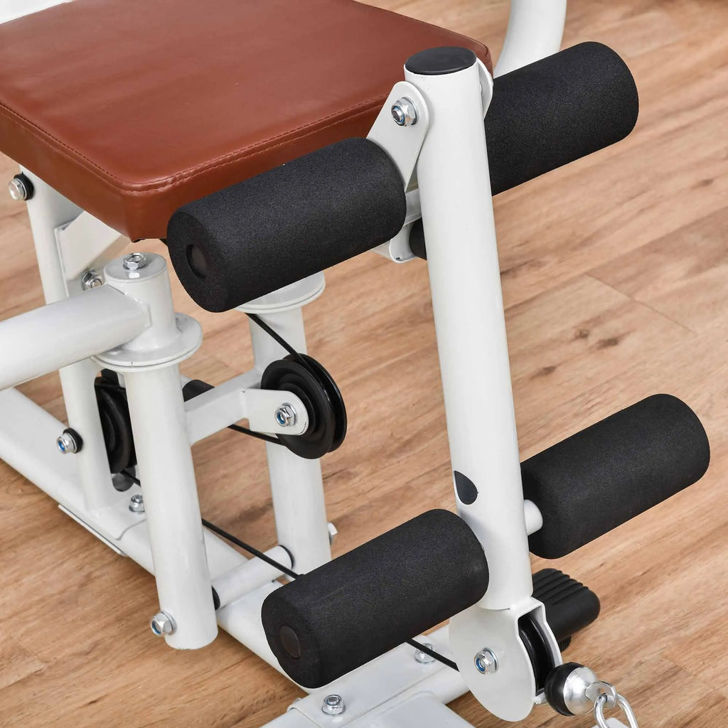Daugiafunkcė treniruoklių stotelė su svoriais, iki 120 kg, balta