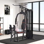 Daugiafunkcė treniruoklių stotis su 45 kg svoriais, juoda