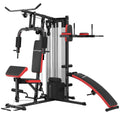 Daugiafunkcė treniruoklių stotis su 65 kg svorio bloku iki 110 kg juoda