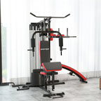 Daugiafunkcė treniruoklių stotis su 65 kg svorio bloku iki 110 kg juoda