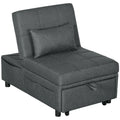 Daugiafunkcis 4-in-1 fotelis sofa-lova, transformuojama su atlošu ir pagalvėlėmis