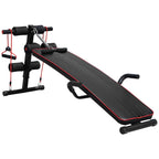 Daugiafunkcis treniruočių suoliukas, reguliuojamas, iki 120 kg, juodas/raudonas