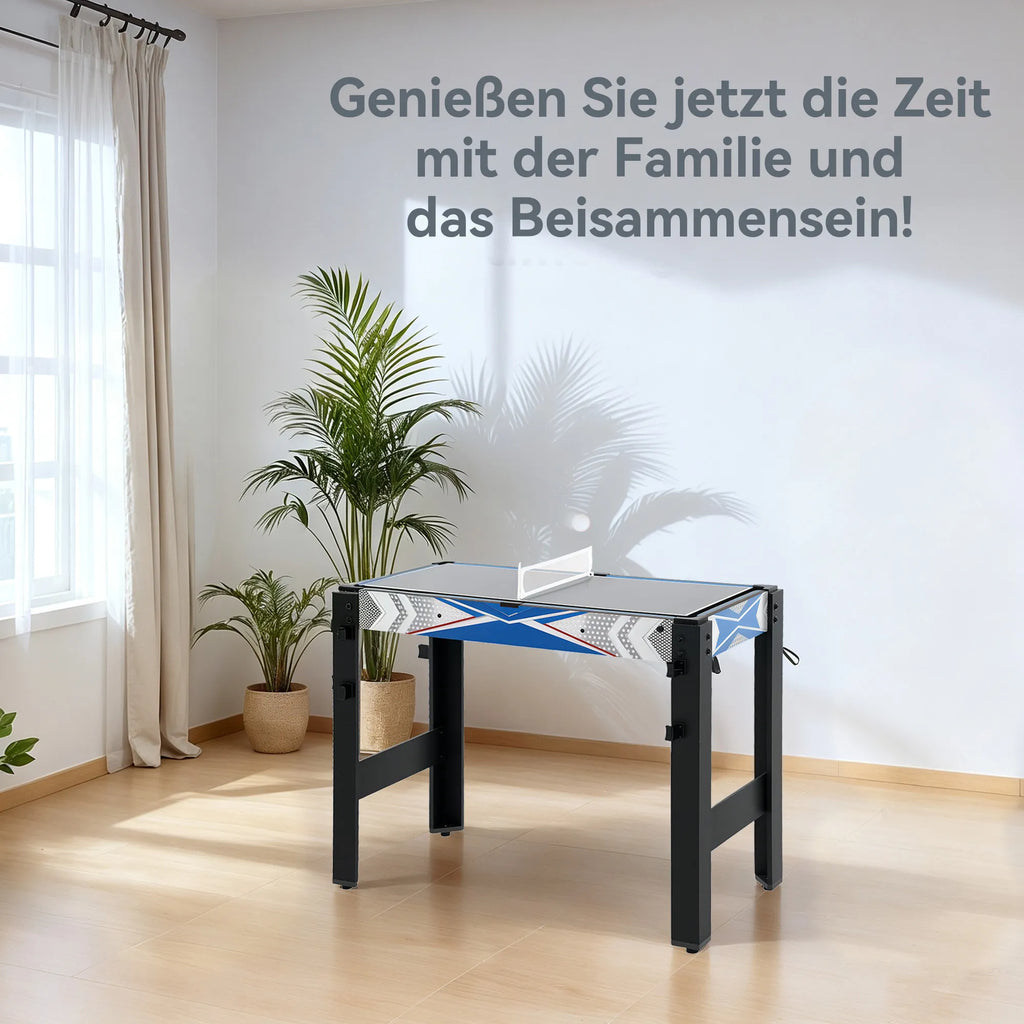 Daugiafunkcis žaidimų stalas 5-in-1 su priedais, 91x45,5x76 cm, mėlynas