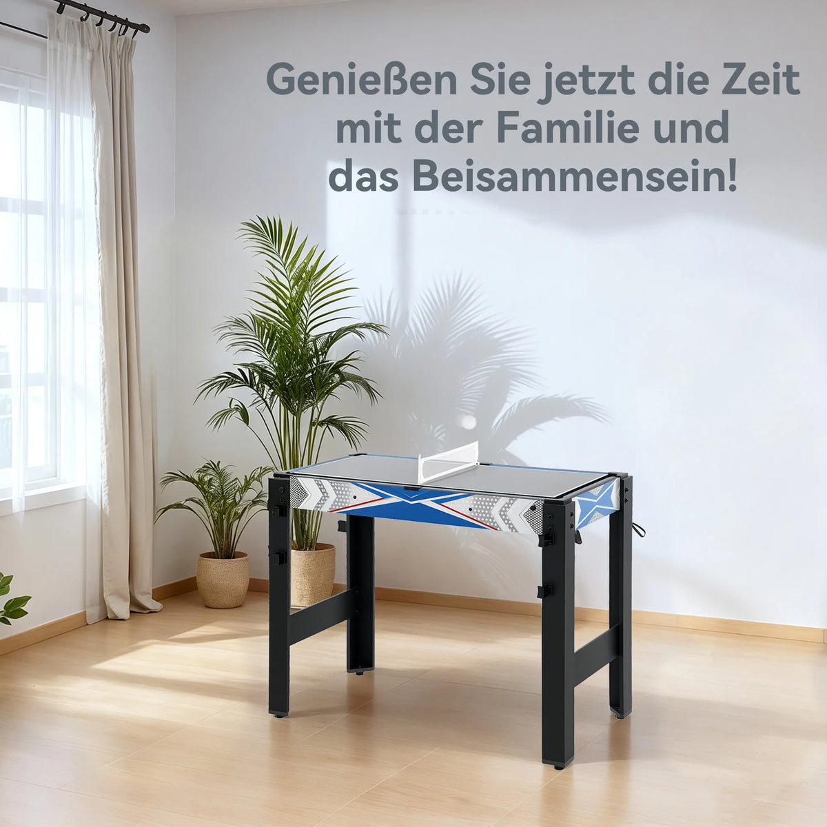 Daugiafunkcis žaidimų stalas 5-in-1 su priedais, 91x45,5x76 cm, mėlynas