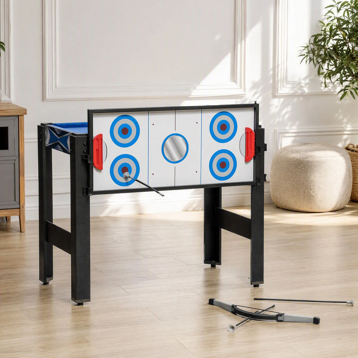 Daugiafunkcis žaidimų stalas 5-in-1 su priedais, 91x45,5x76 cm, mėlynas