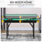 Daugiafunkcis žaidimų stalas Best Sporting 2-in-1, reguliuojamas, 140x63 cm, mėlynas/žalias