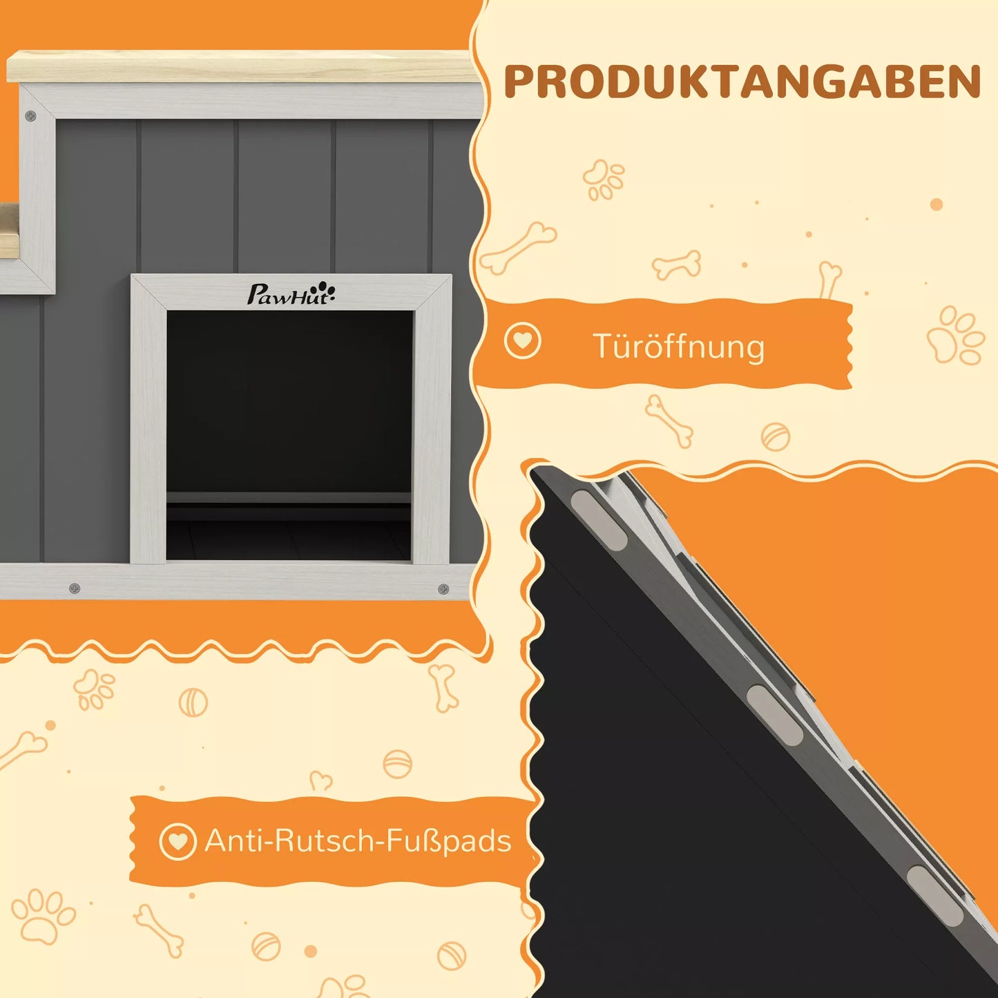 Laipsniai augintiniams, 3 pakopos, pušies mediena, 79 cm x 38,5 cm x 45 cm, natūralios spalvos + balta