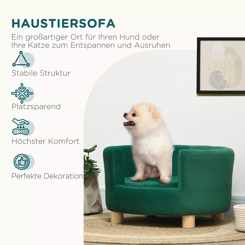 Šunų sofa, skalbiamas užvalkalas, iki 4,5 kg, žalia