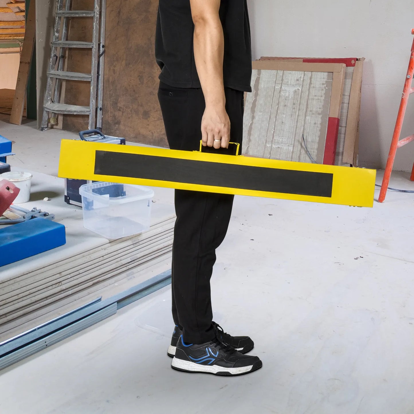 DURHAND 2 vnt. komplektas Pjūklų arkliukas Darbinis stovas Sulankstomas Neslystantis Plienas Geltonas Juodas 100 x 49 x 62-90 cm Keliamoji galia 100 kg