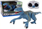 Dinozauras nuotoliniu būdu valdomas Velociraptor, 46 cm, su garsu ir šviesa, mėlynas