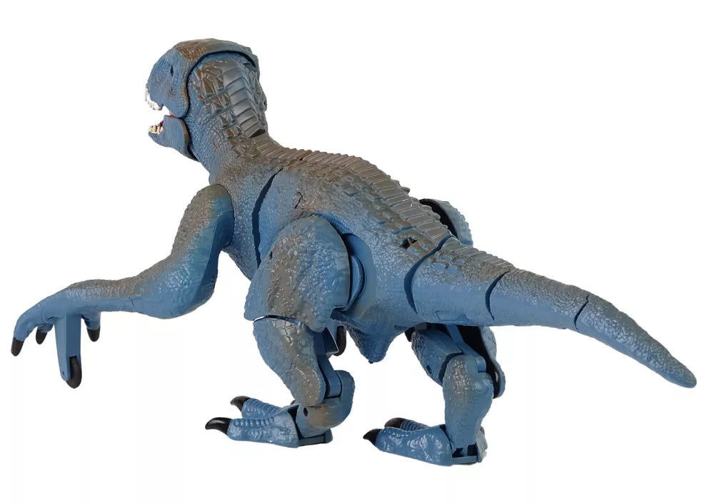 Dinozauras nuotoliniu būdu valdomas Velociraptor, 46 cm, su garsu ir šviesa, mėlynas