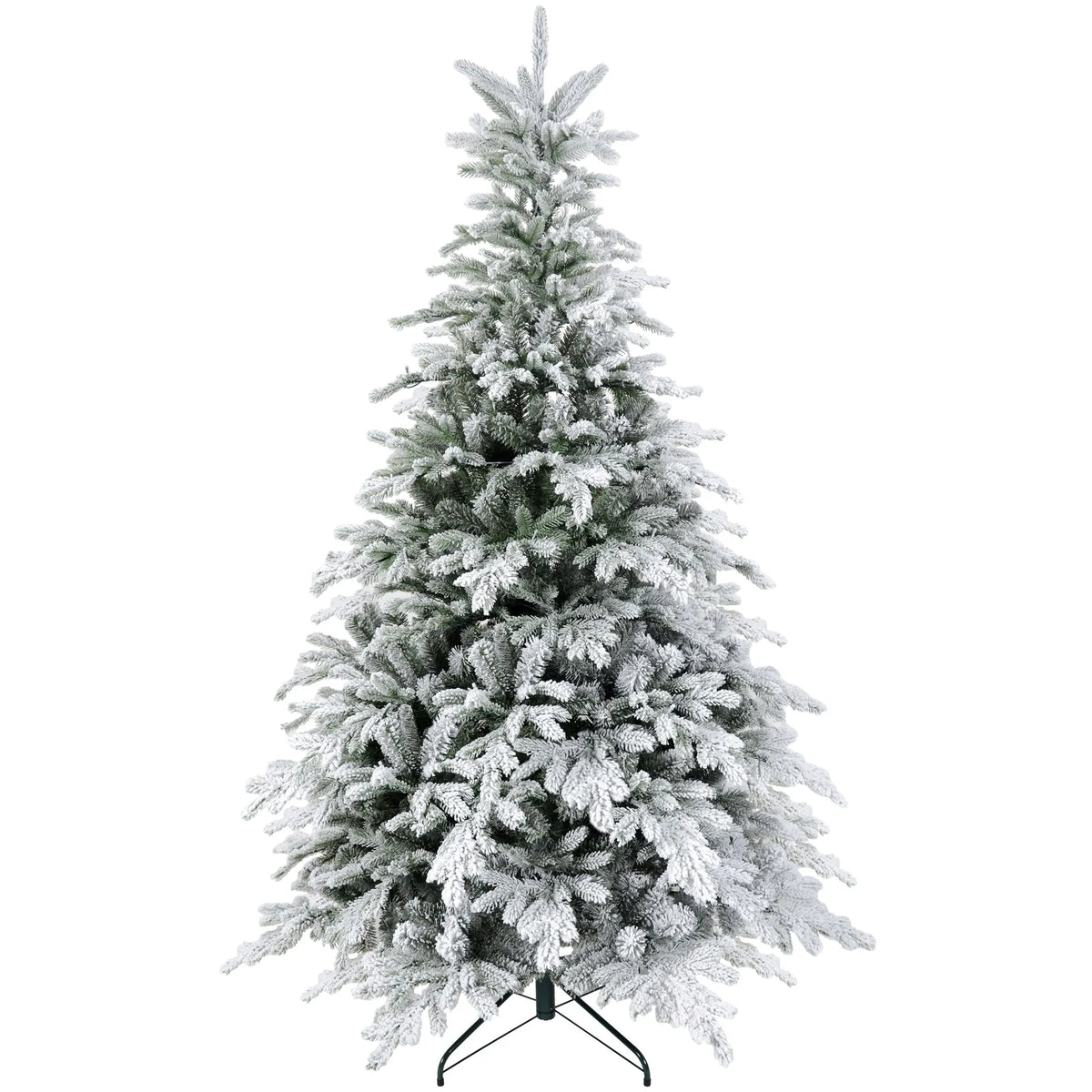 Dirbtinė eglutė, 180 cm, apsnigta, 1321 šakelė, metalinis stovas