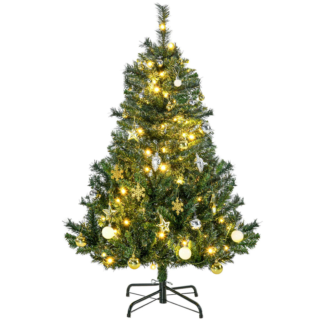 Dirbtinė kalėdinė eglutė, 120 cm, su LED ir žvaigžde, žalia