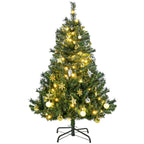 Dirbtinė kalėdinė eglutė, 120 cm, su LED ir žvaigžde, žalia