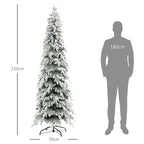 Dirbtinė kalėdinė eglutė, 210 cm, 800 tankių šakelių, su dirbtiniu sniegu