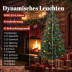 Dirbtinė kalėdinė eglutė su 100 LED lempučių, 120 cm