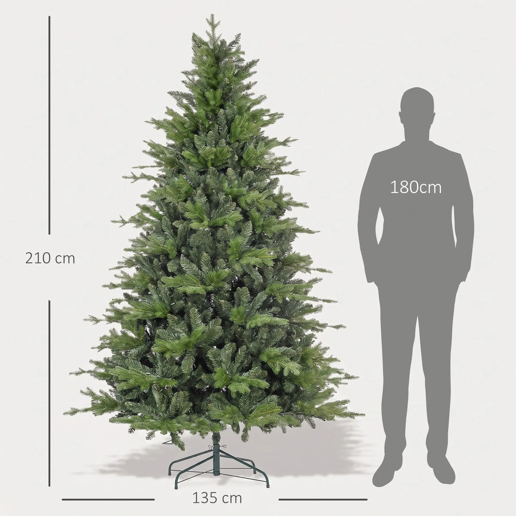 Dirbtinė Kalėdų eglutė su sniego efektu, 150 cm, žalia ir balta