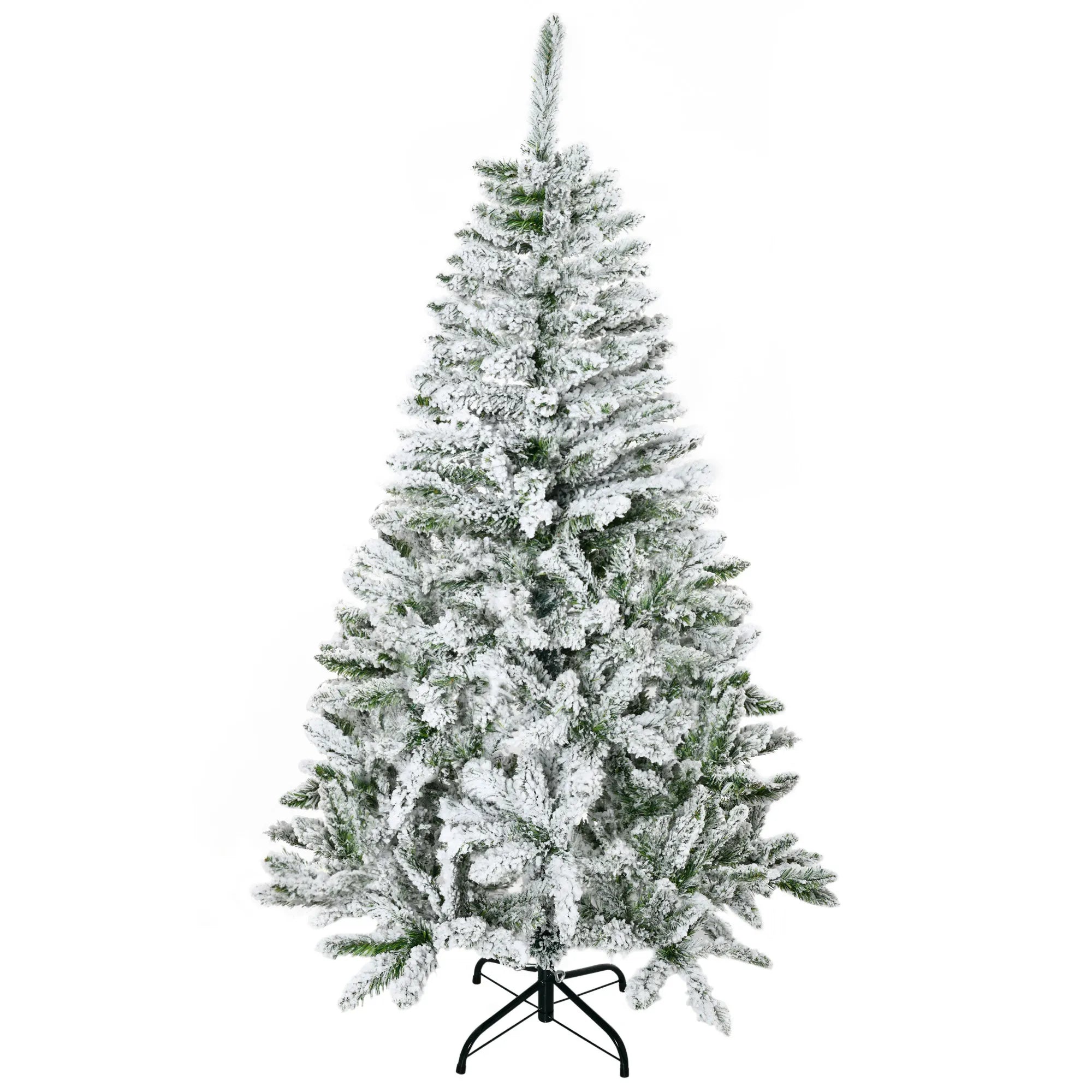 Dirbtinė Kalėdų eglutė su sniego efektu, 150 cm, žalia ir balta