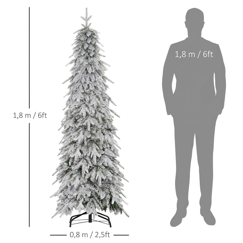 Dirbtinė Kalėdų eglutė su sniegu, 180 cm, žalia
