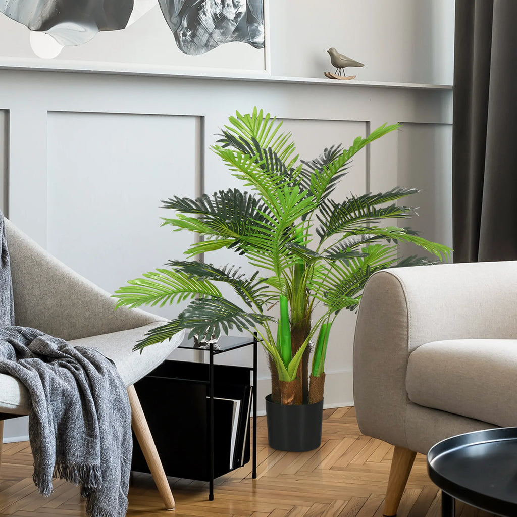 Dirbtinė palmė, 1 m, su vazonu, žalia