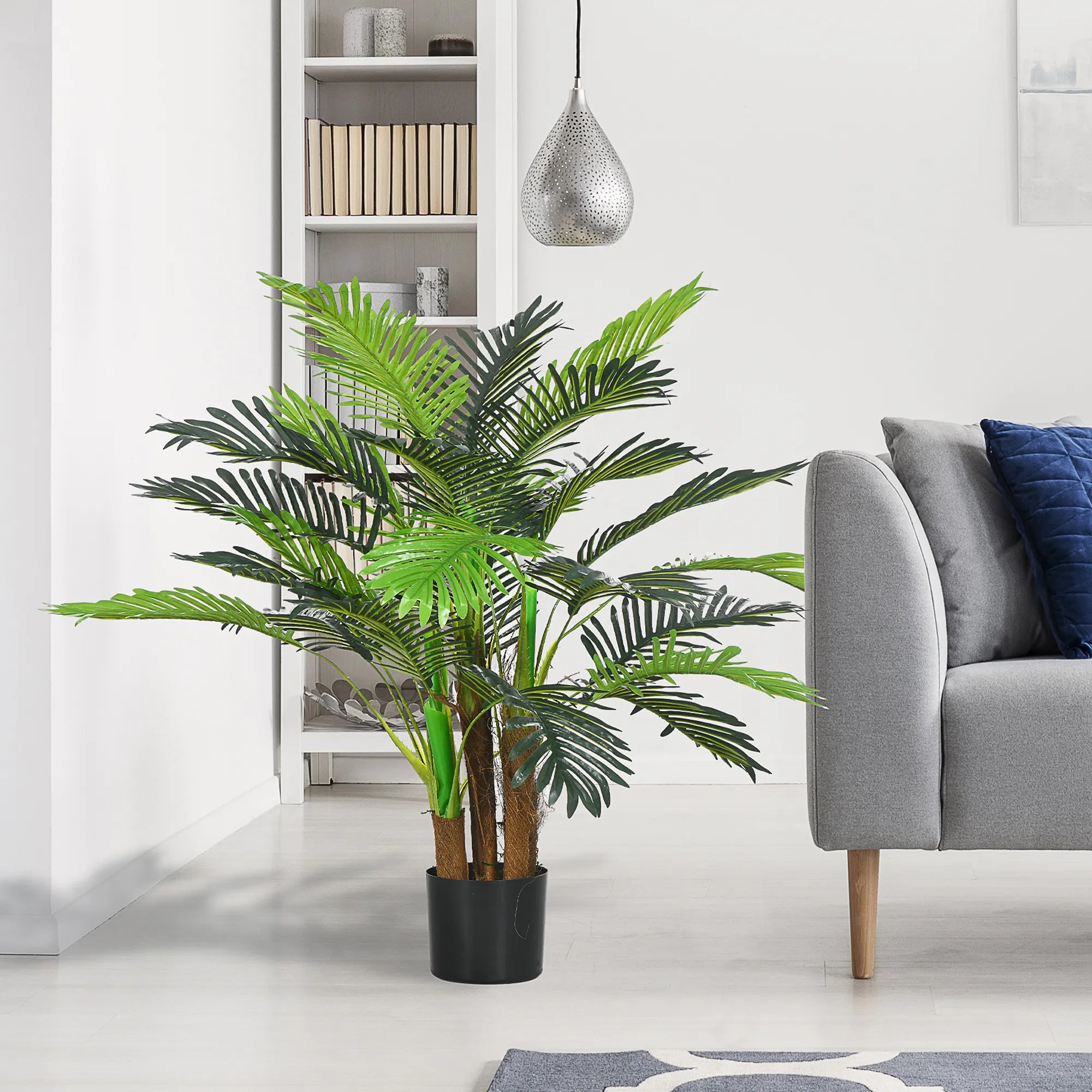 Dirbtinė palmė, 1 m, su vazonu, žalia