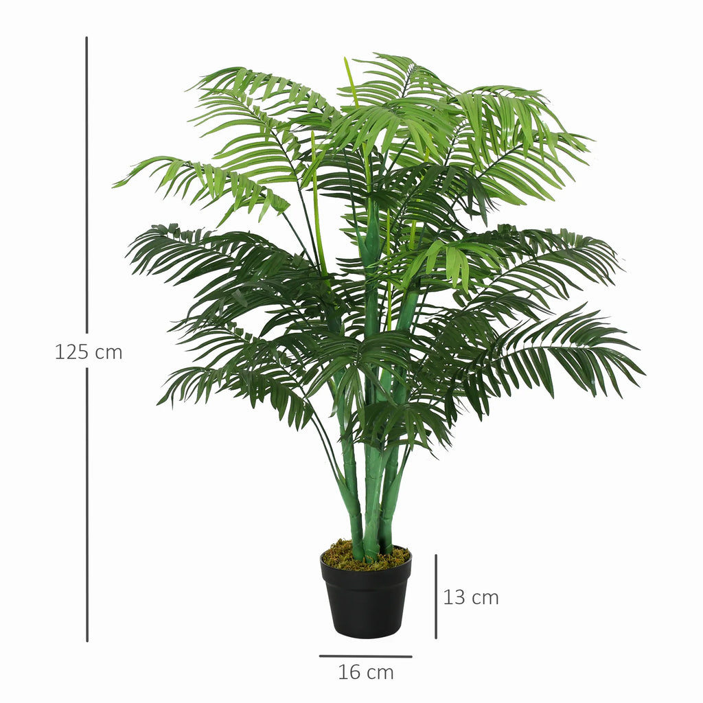 Dirbtinė palmė, 125 cm, su vazonu, žalia
