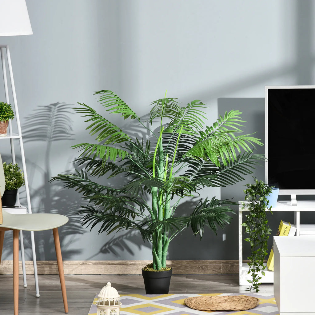 Dirbtinė palmė, 125 cm, su vazonu, žalia