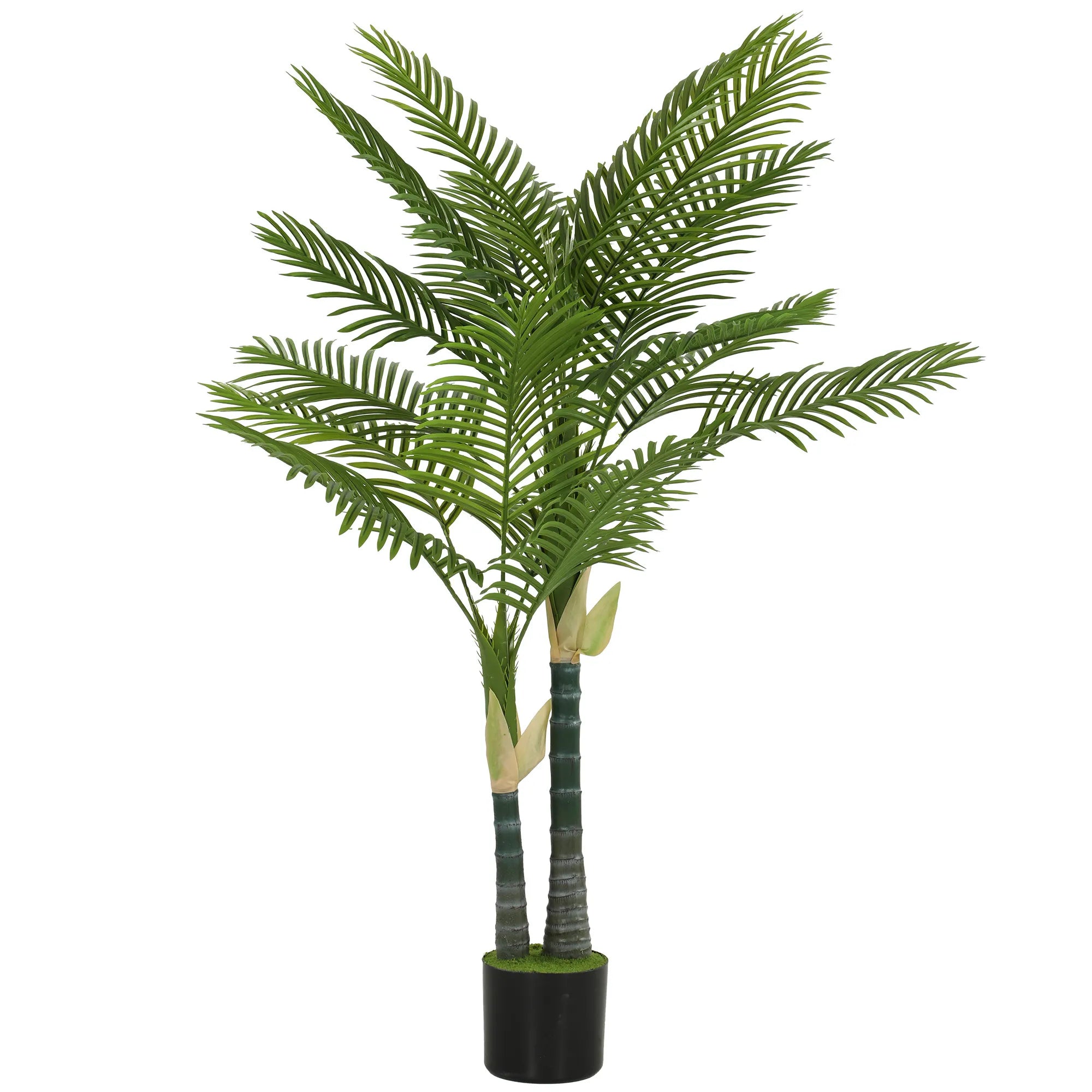 Dirbtinė palmė, 150 cm aukščio dekoratyvinė kambarinė gėlė, žalia