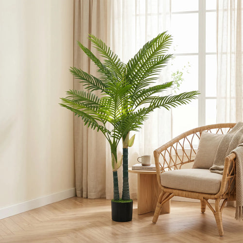 Dirbtinė palmė, 150 cm aukščio dekoratyvinė kambarinė gėlė, žalia