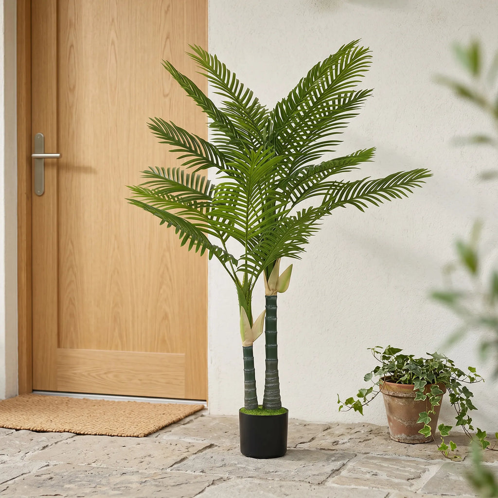 Dirbtinė palmė, 150 cm aukščio dekoratyvinė kambarinė gėlė, žalia