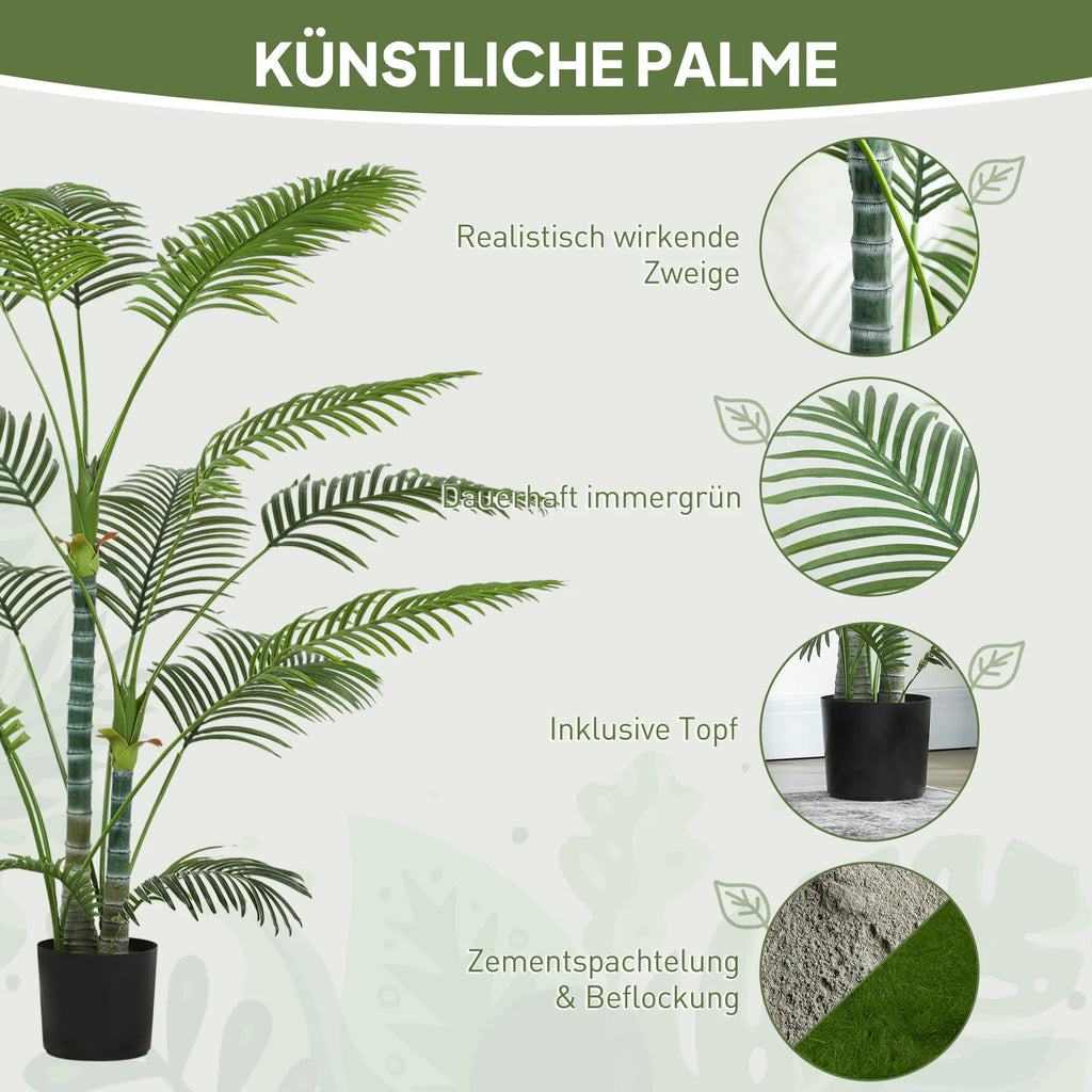 Dirbtinė palmė, 175 cm, žalia