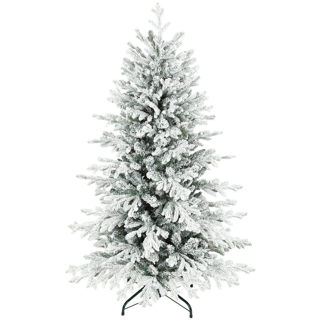 Dirbtinė pušis su sniegu, 150 cm, žalia ir balta