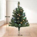 Dirbtinės kalėdinės eglutės, 2 vnt., 60 cm, 60 spalvotų LED lempučių