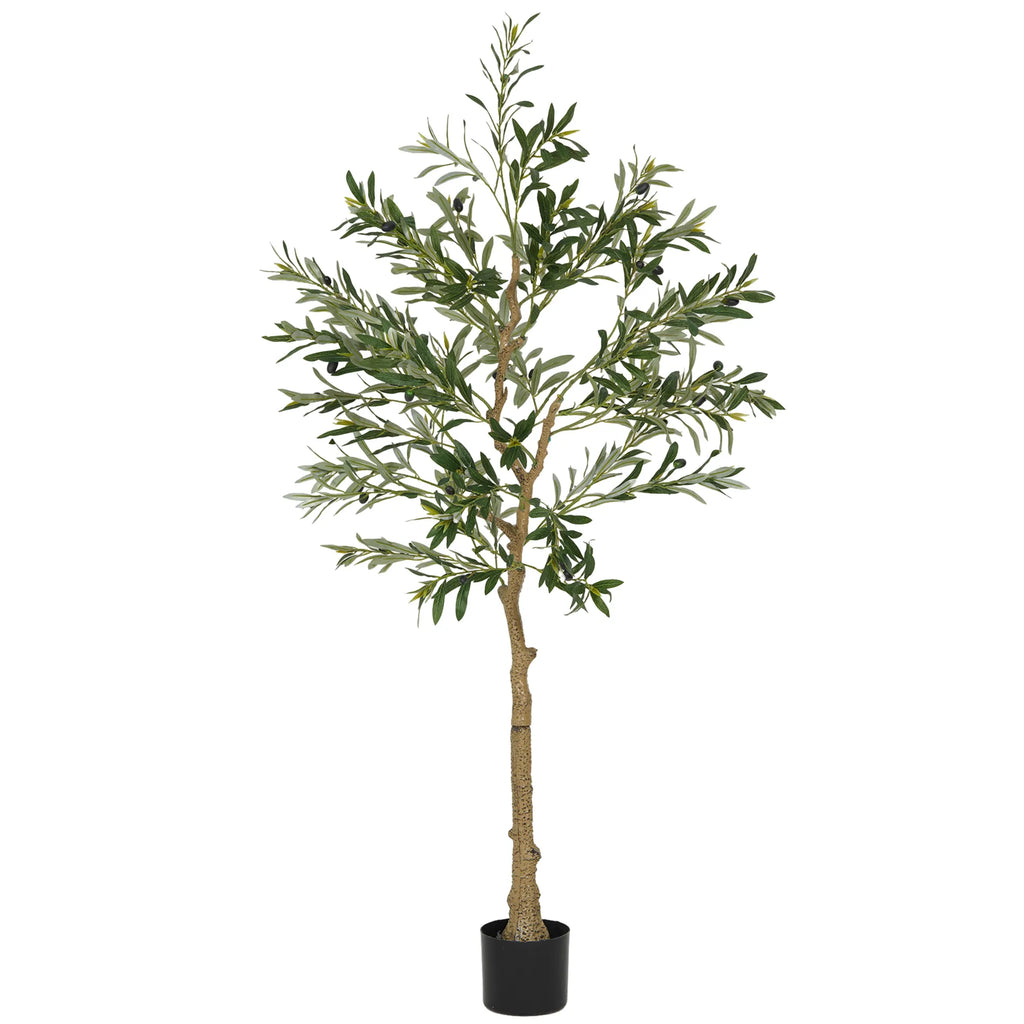 Dirbtinis alyvmedis, 150 cm, su vazonu, žalias