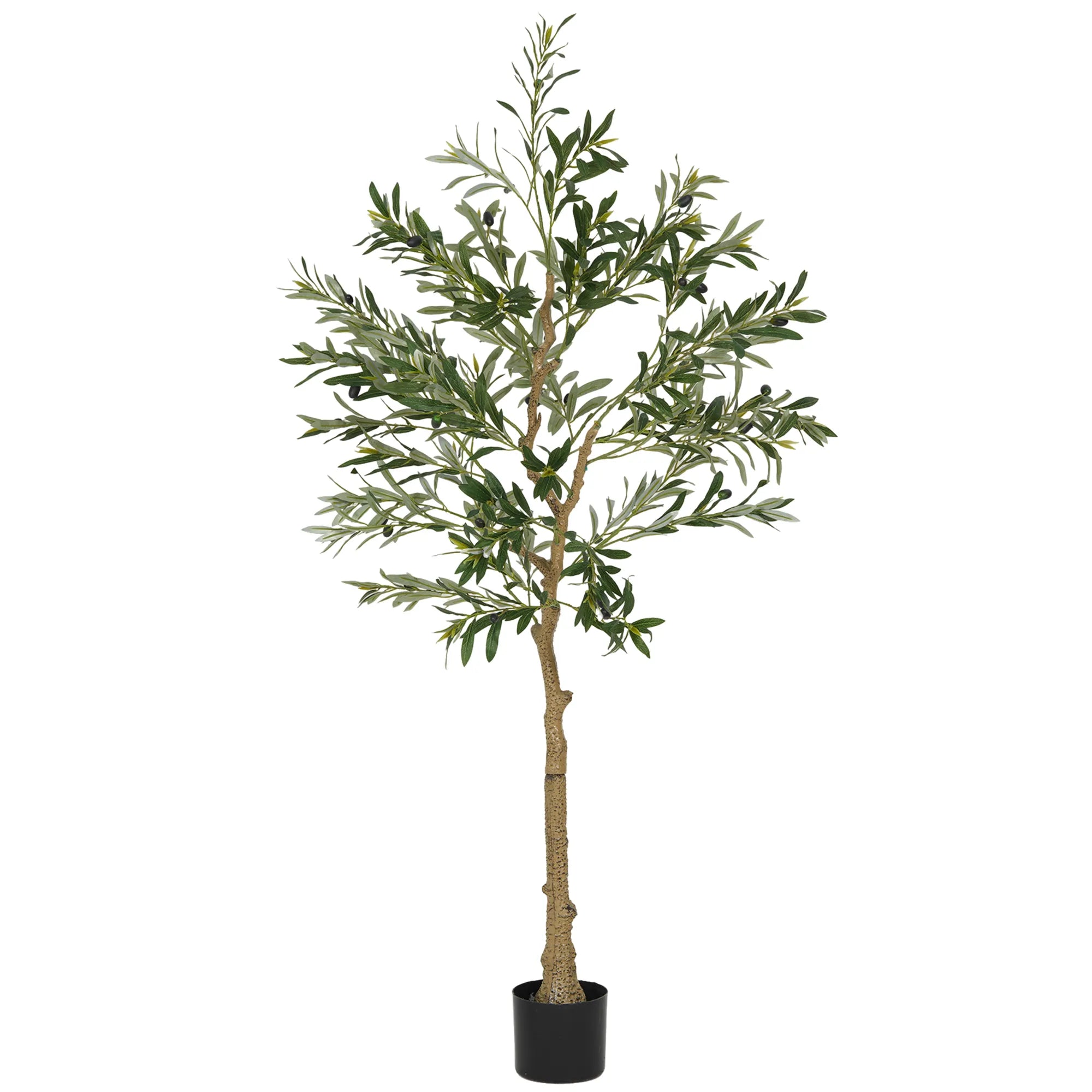Dirbtinis alyvmedis, 150 cm, su vazonu, žalias