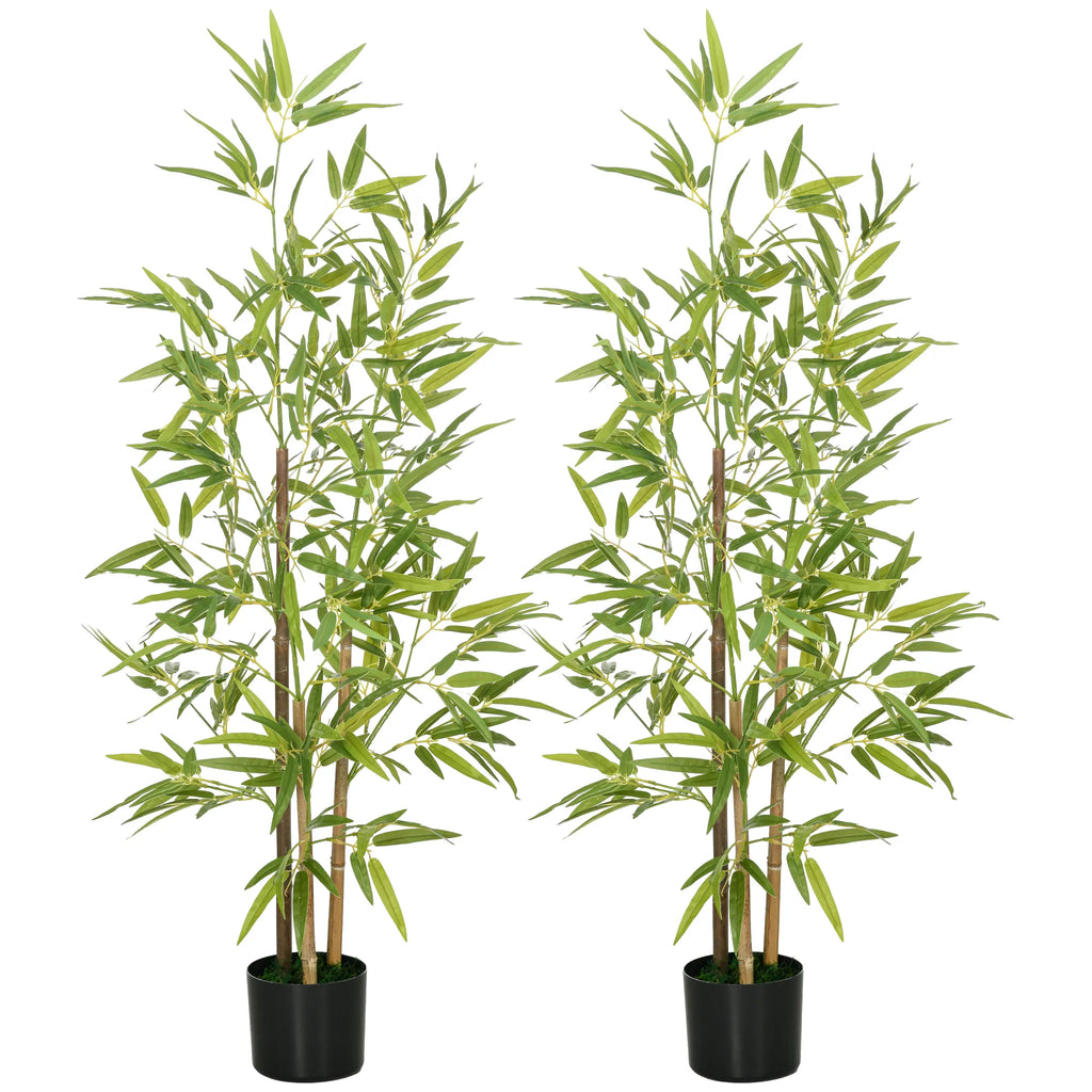 Dirbtinis bambukas 2 vnt., 120 cm, žalias