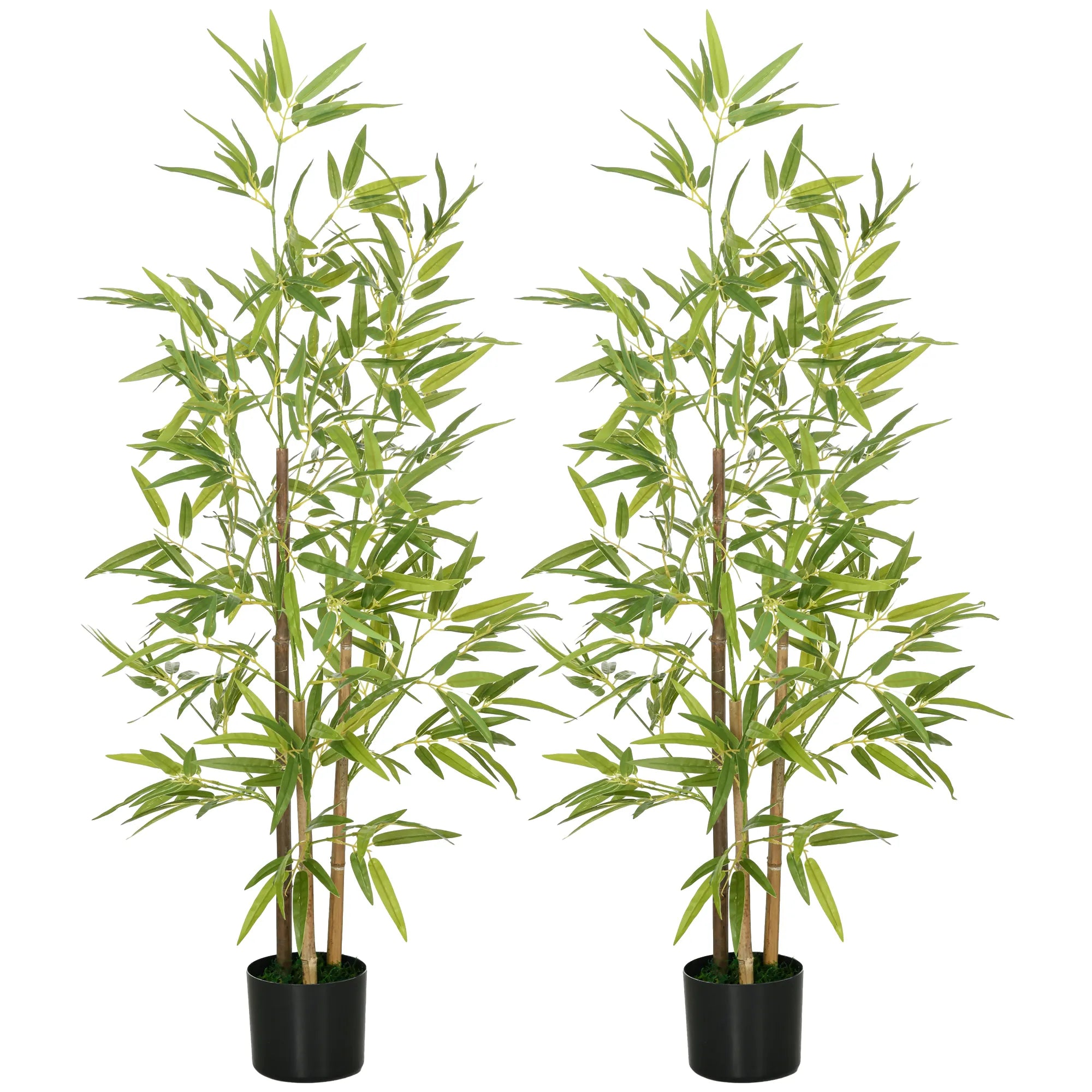 Dirbtinis bambukas 2 vnt., 120 cm, žalias