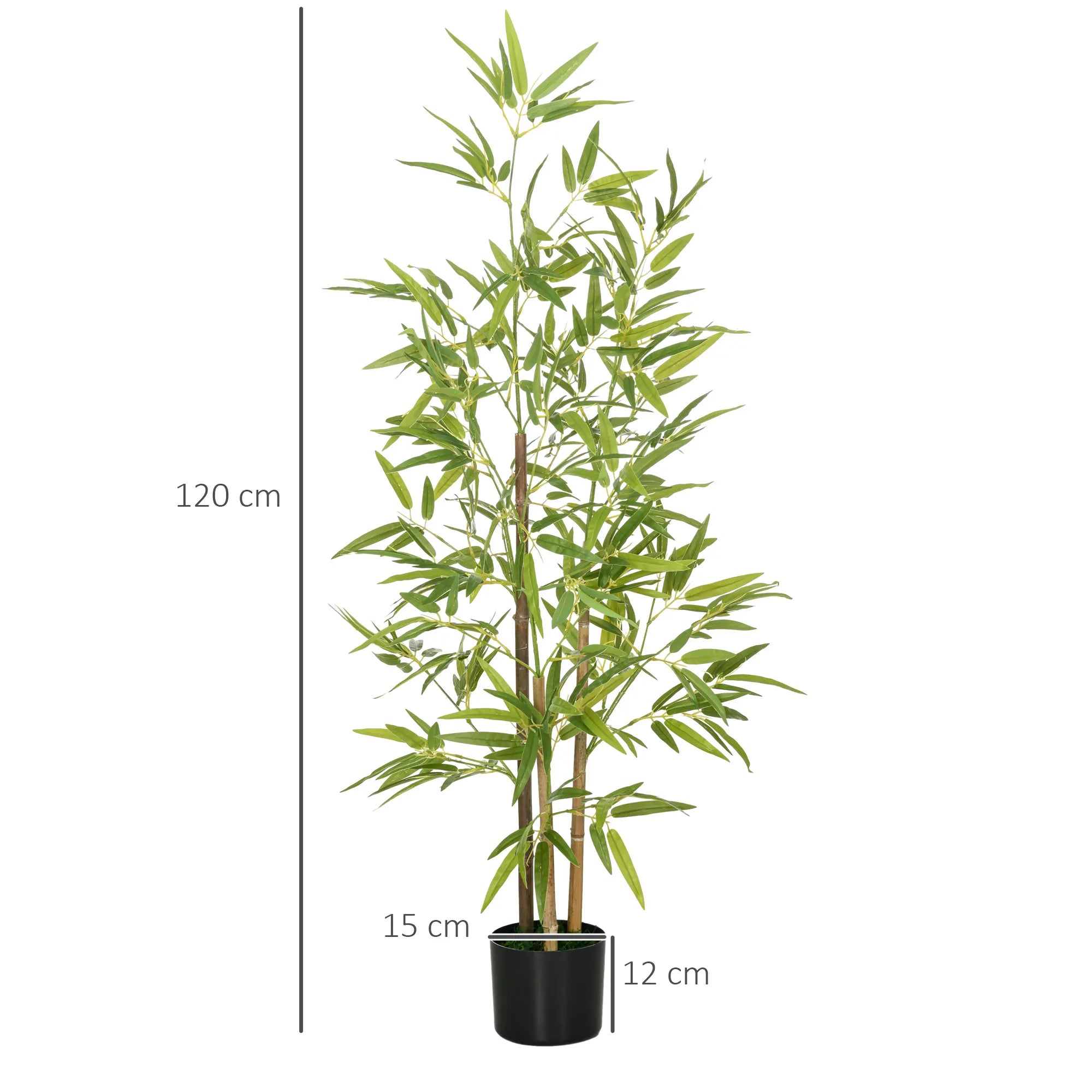 Dirbtinis bambukas 2 vnt., 120 cm, žalias