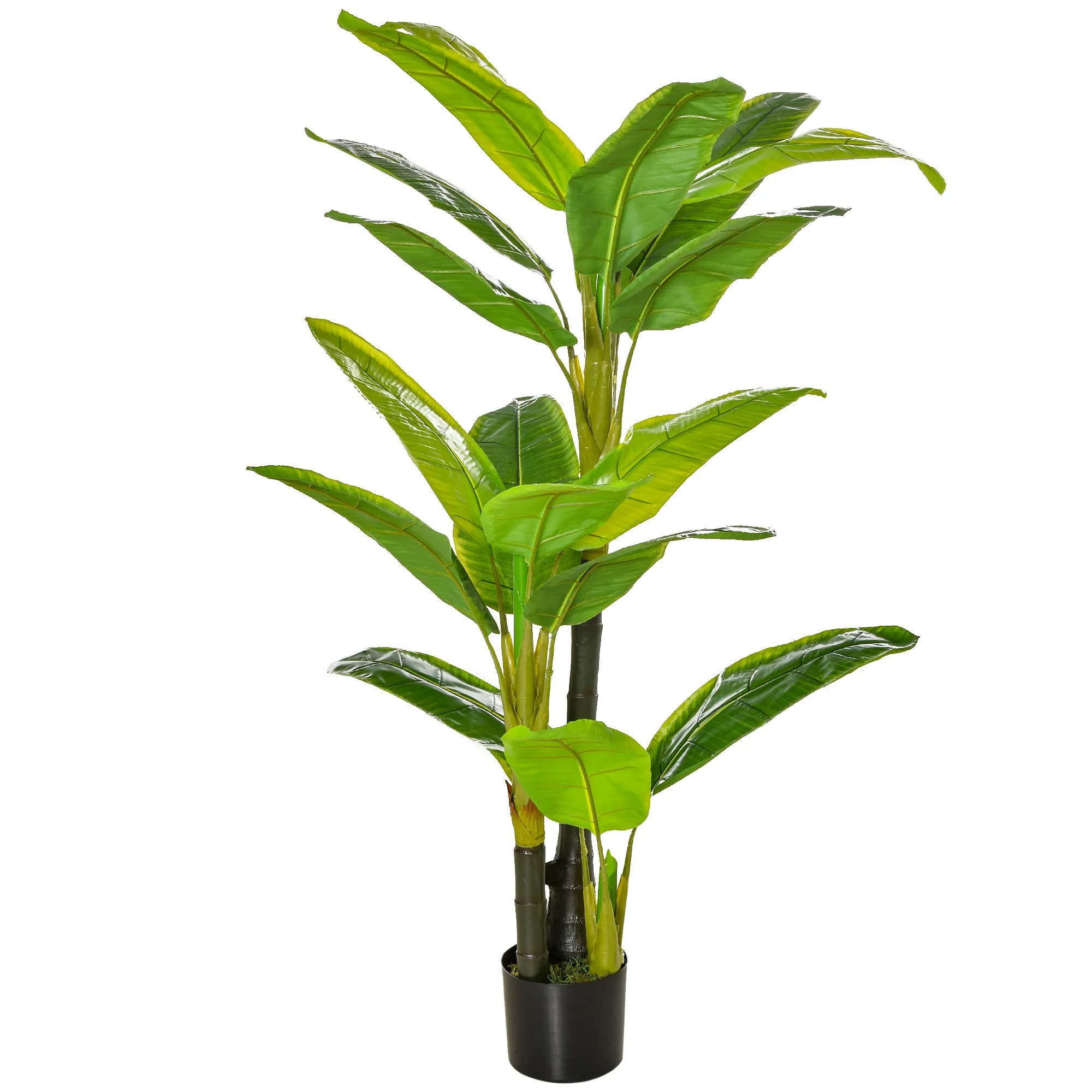 Dirbtinis bananas 150 cm su vazonu, žalias