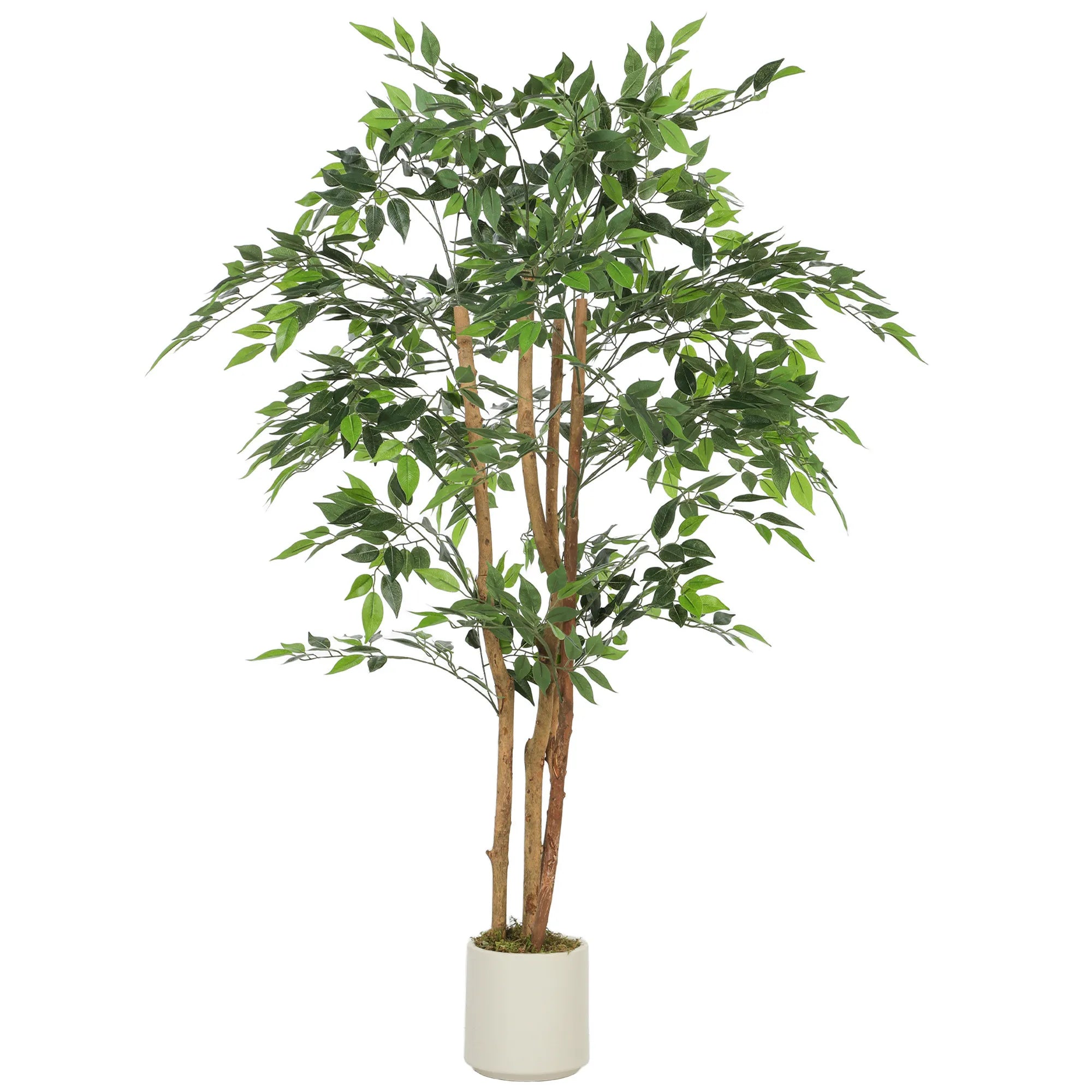 Dirbtinis banijinis medis su vazonu, 150 cm, žalias