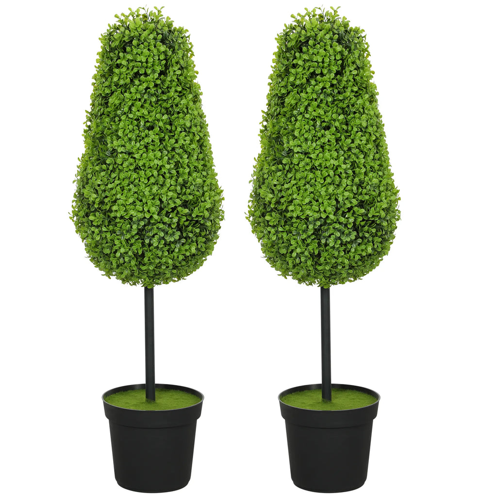 Dirbtinis buksmedis 90 cm, 2 vnt. – dekoratyvinis augalas vazone