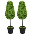 Dirbtinis buksmedis 90 cm, 2 vnt. – dekoratyvinis augalas vazone