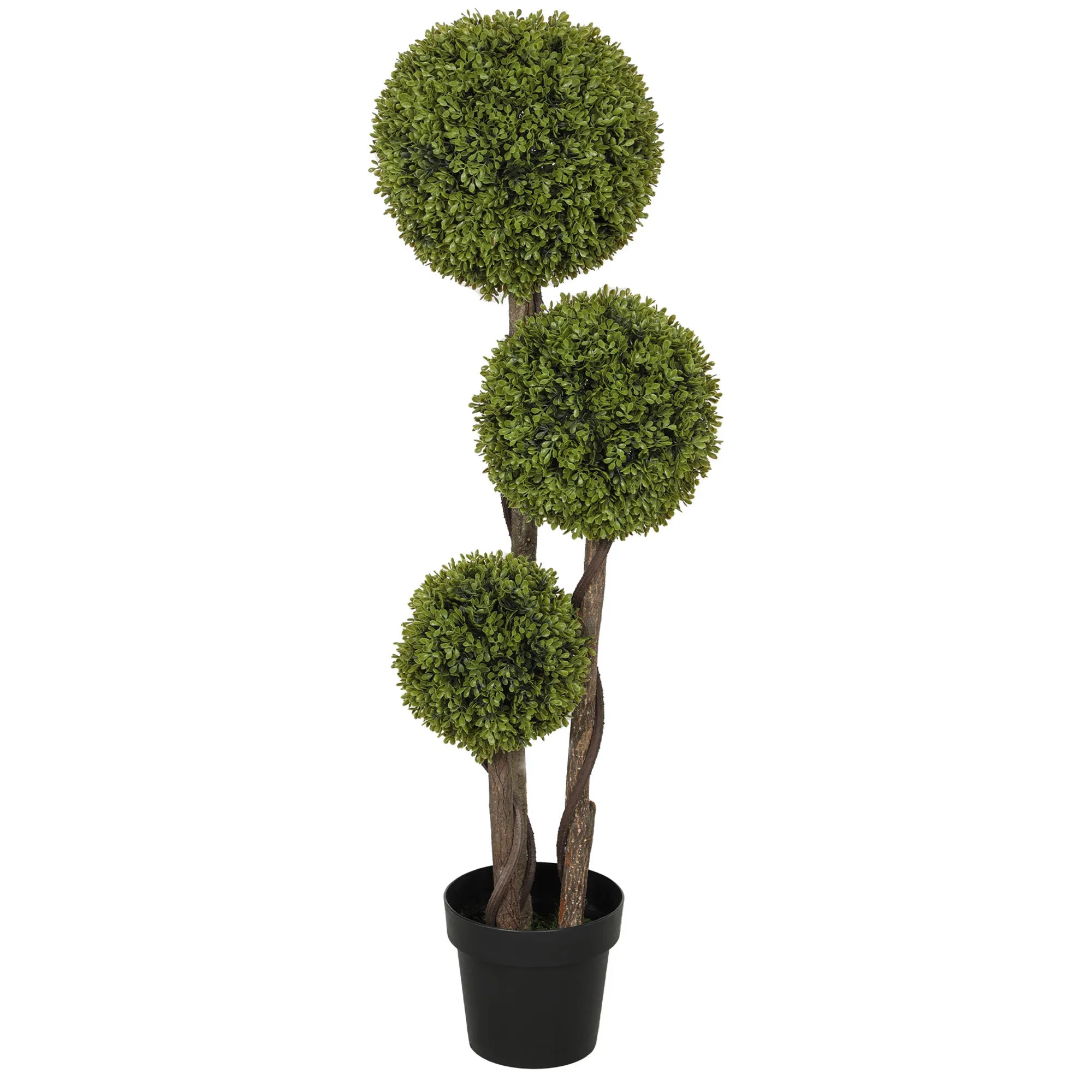 Dirbtinis buksmedis vazone 115 cm, žalias