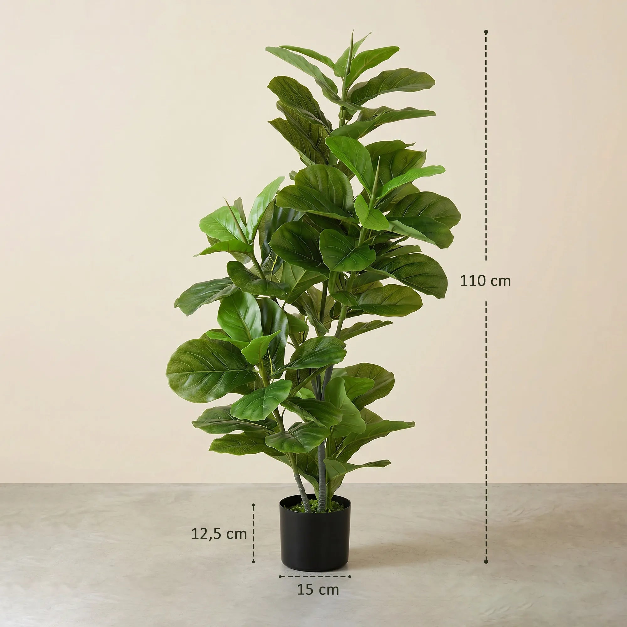 Dirbtinis fikusas, 110 cm aukščio, žalias
