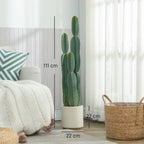 Dirbtinis kaktusas vazone 111 cm, žalias
