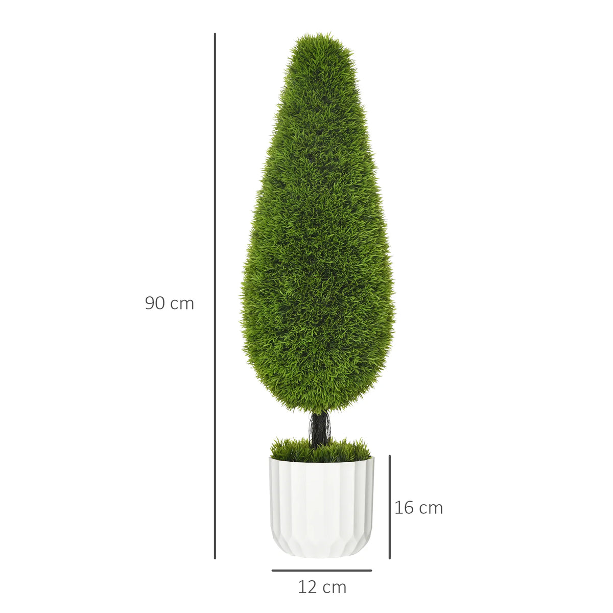 Dirbtinis kiparisas 90 cm, 2 vnt., žalias
