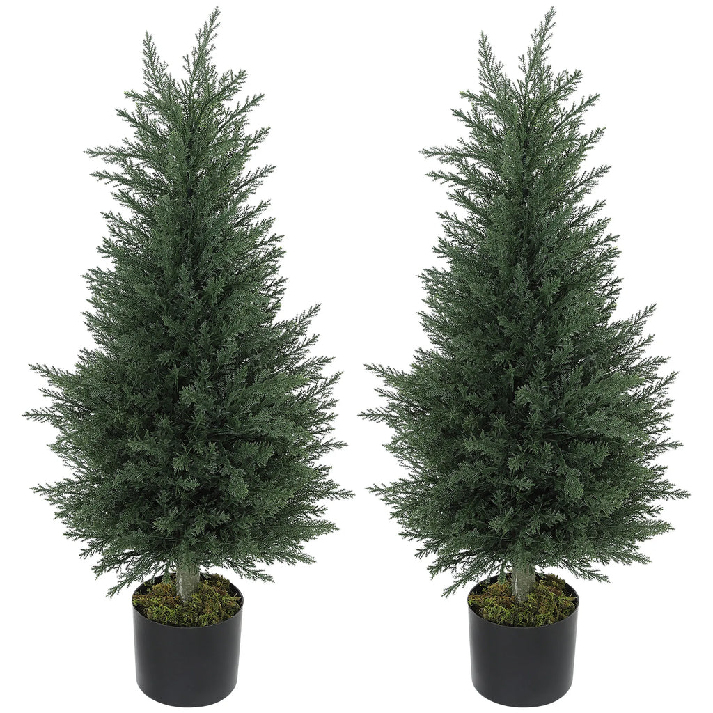 Dirbtinis kiparisas, 90 cm, 2 vnt., žalias